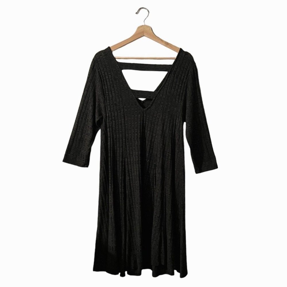 Torrid Ladder Back Knit Skater Dress Plus Size 1X Olive Green Swing 11505725 - Picture 3 of 11
